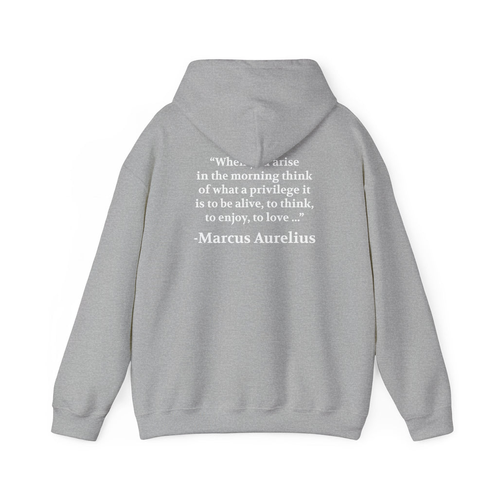 Motivational Hoodie. Marcus Aurelius