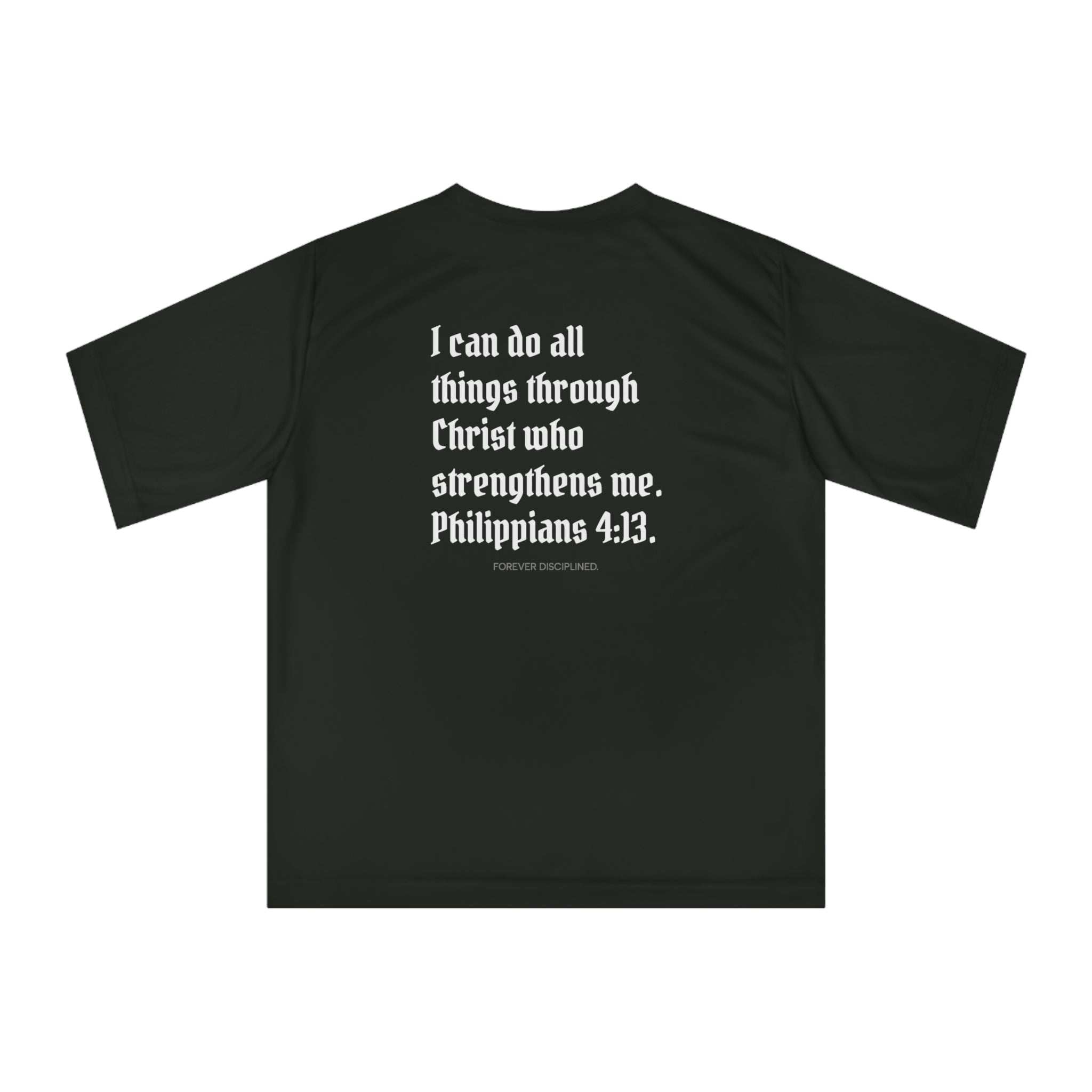 Faith First Performance T‑Shirt — Philippians 4:13